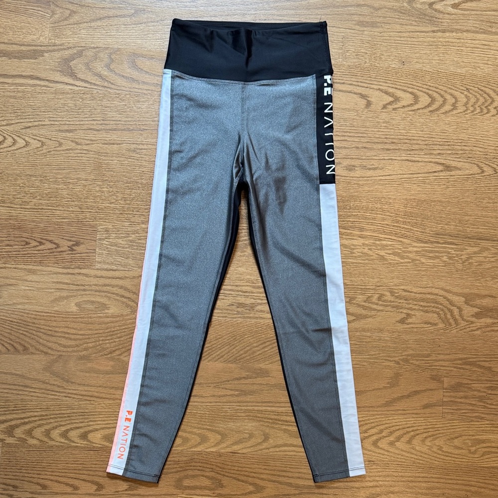 P.E Nation Black and Gray Leggings
